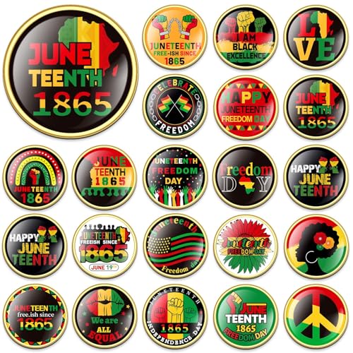 DTOFOOT 30PCS Juneteenth Freedom Day Buttons Black History Enamel Brooch Pins Free-ish Since 1865 Lapel Badges Black Emancipation Day Activity Supplies Gift Juneteenth Day Party Favors Accessories