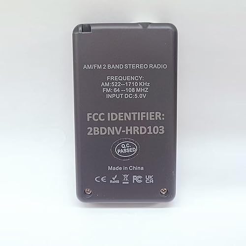 Miniatura 9 de Radio de bolsillo portátil AM/FM con pantalla LCD de sintonización digital, mini radio recargable SWDSTP con auriculares estéreo y clip de cinturón