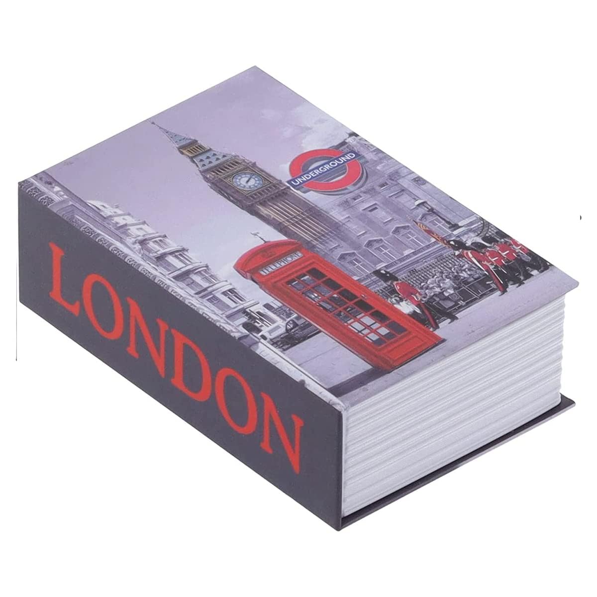 NETXE Alloy Steel Book Safe with Combination Lock, Dictionary Diversion Book Safe, Portable Safe Box, Great for Storing Money, Jewelry and Passport (Small- 18 * 11.5 * 5.5 Cm, London City) (B0CGJPNJB8) Amazon Price History, Amazon Price Tracker