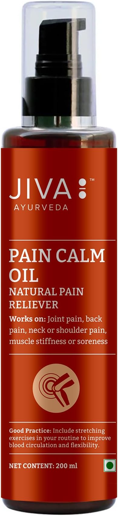 Jiva Pain Calm Oil | Relief From Muscular & Joint Pain - 200ml (Pack Of 1)