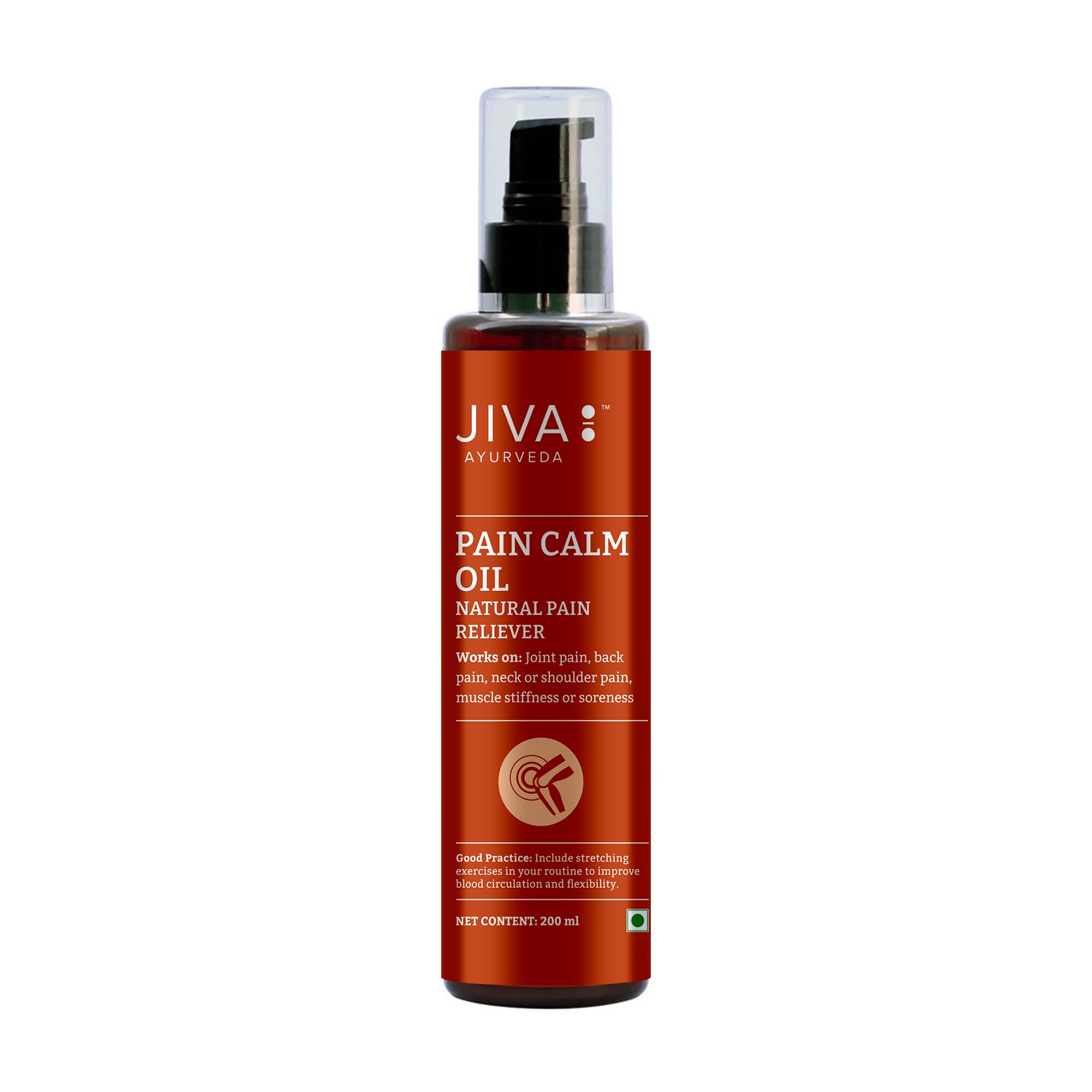 Jiva Pain Calm Oil | Relief From Muscular & Joint Pain - 200ml (Pack Of 1)