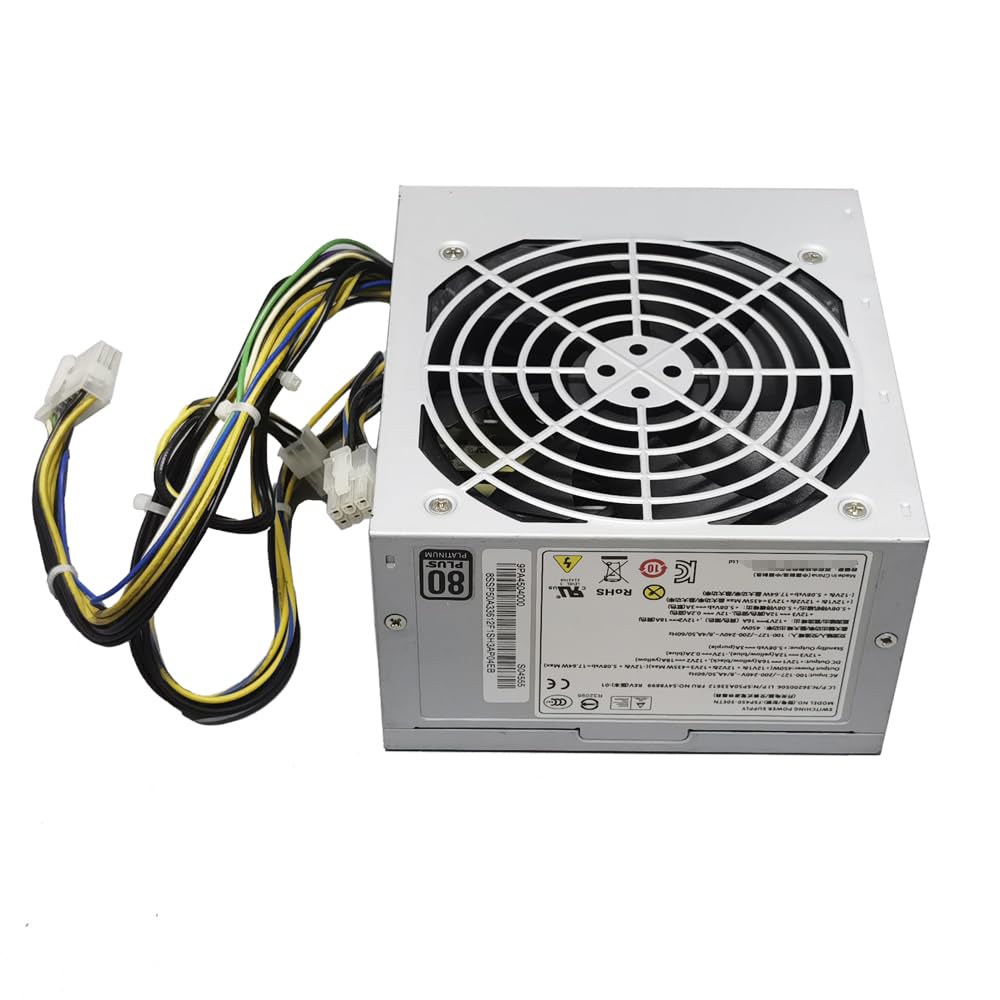 Fuente de alimentación Compatible 450W FSP450-50ETN DPS-450DP 36000506 36200619 54Y8899 para Lenovo M8400T M8500T Q77 B75 H81 E31 E32 14pin+4pin, graphics card 6-pin, Computadora de Escritorio