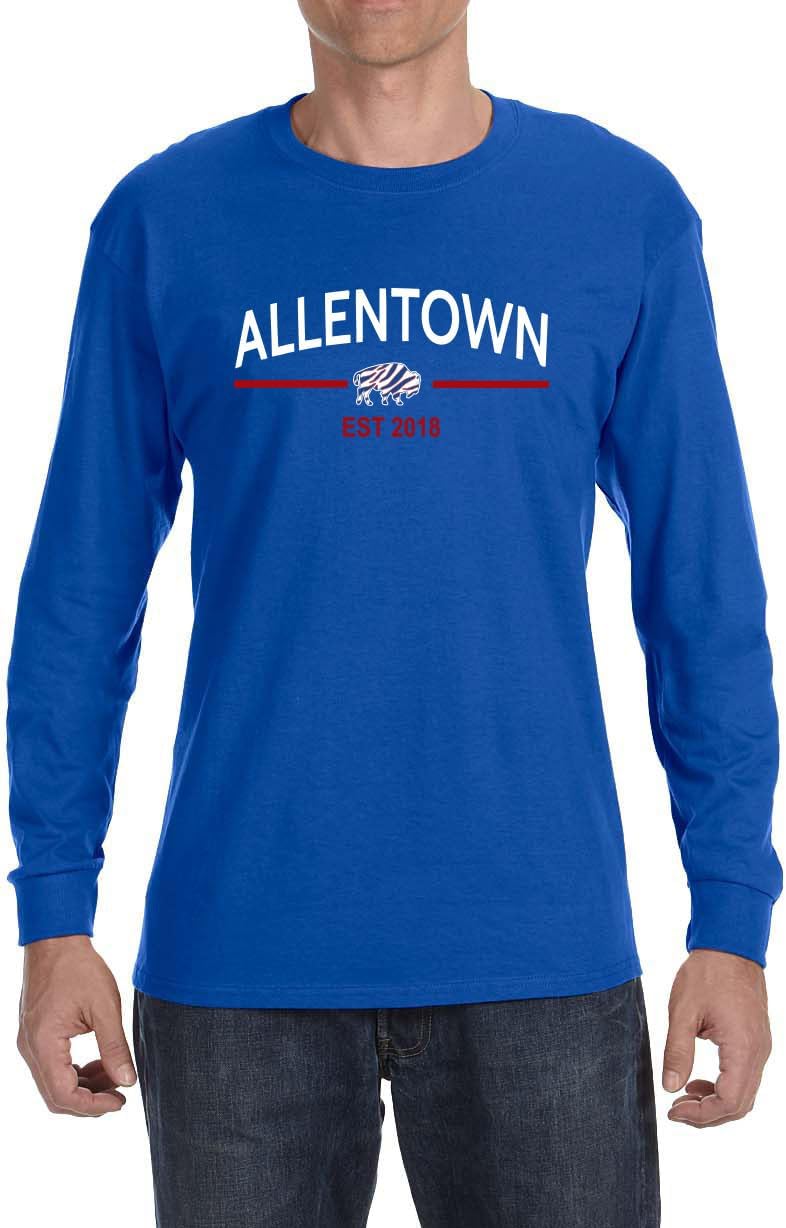 Long Sleeve Blue Buffalo Josh Allen Allentown Logo T-Shirt