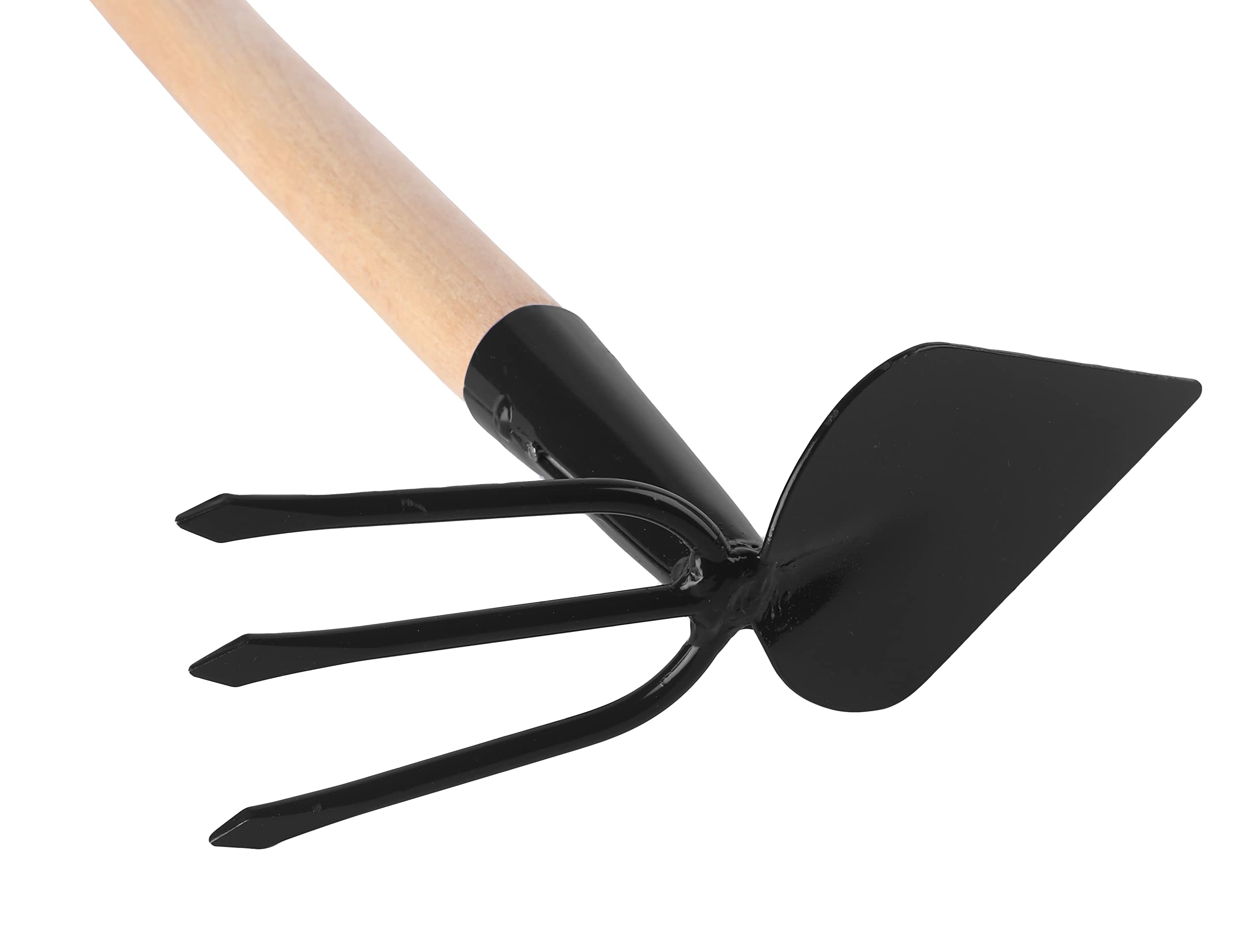 Garronda Doppia Zappa da Giardino a Forma di Cuore con Tridente Piccola Zappa con Rastrello GD-0007 (Zappetta per erbacce: nera, a forma di cuore)