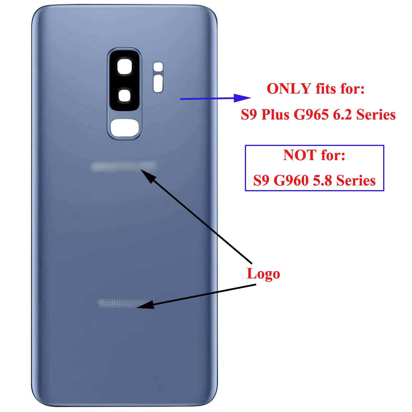 Amazon.com: Ubrokeifixit Galaxy S9 Plus Rear Back Glass Door Cover