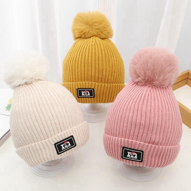 Zonto Wintermütze kinder Kinderhut, Schal, Handschuhe, Dreiteiliges Set, Mädchenwinterohrschutz, Wollhut, Schal, Warmer Anzug