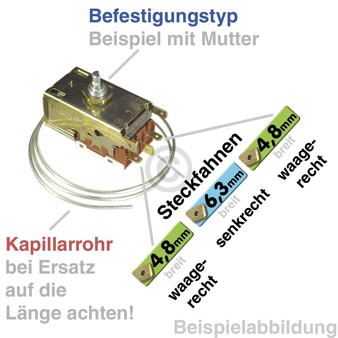 Danfoss Thermostate Kühlschrank Original-Teilenummer 077B7001