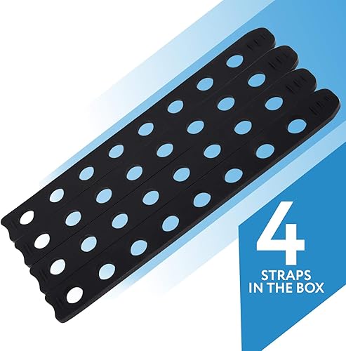 Miniatura 3 de Impresa Paquete de 4 correas de goma de repuesto para soporte de bicicleta compatibles con Thule 534 – Accesorio de bicicleta y soporte de rueda