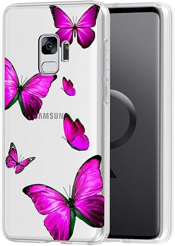 Zoeirc Funda para Galaxy S9, Samsung S9 Clear para niñas y mujeres, TPU suave a prueba de golpes, funda protectora transparente para Samsung Galaxy