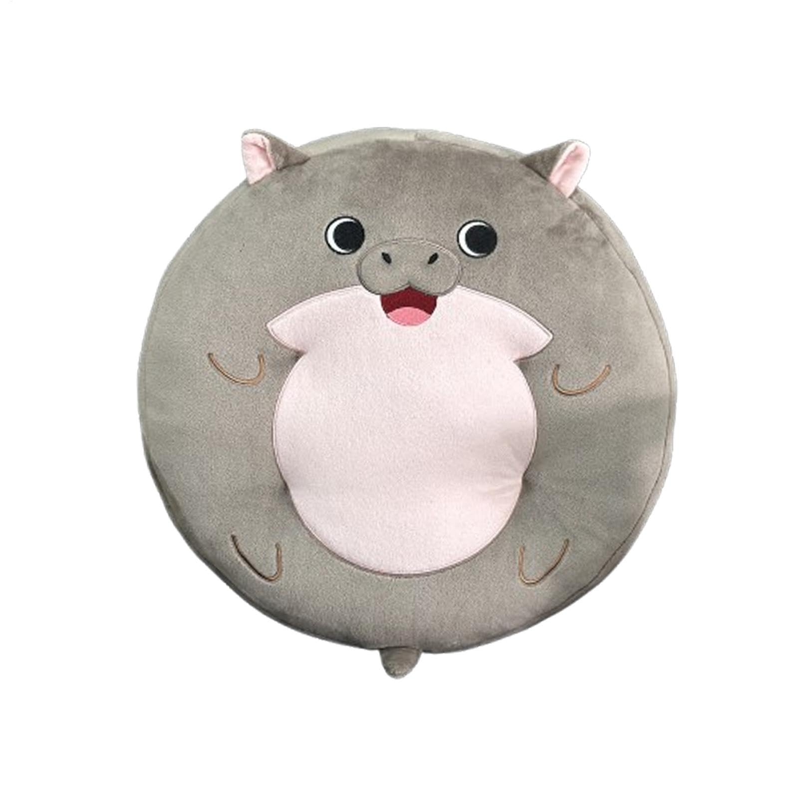 Coussin hippopotame en peluche moelleuse 37cm aménagement ludique