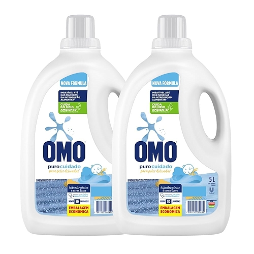 Omo Sabão Líquido 2 Unidades Puro Cuidado 5L