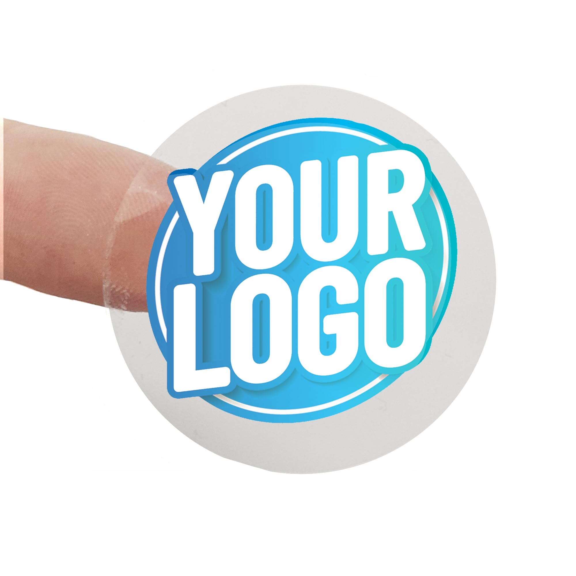 Personalised 25mm Transparent Round Labels – Custom Logo Stickers – Clear Circle Stickers for Small Business Branding, Packaging, Gift Wrap, Thank You Seals (Transparent Matt, 1 Sheet (70 Labels)) — image 1