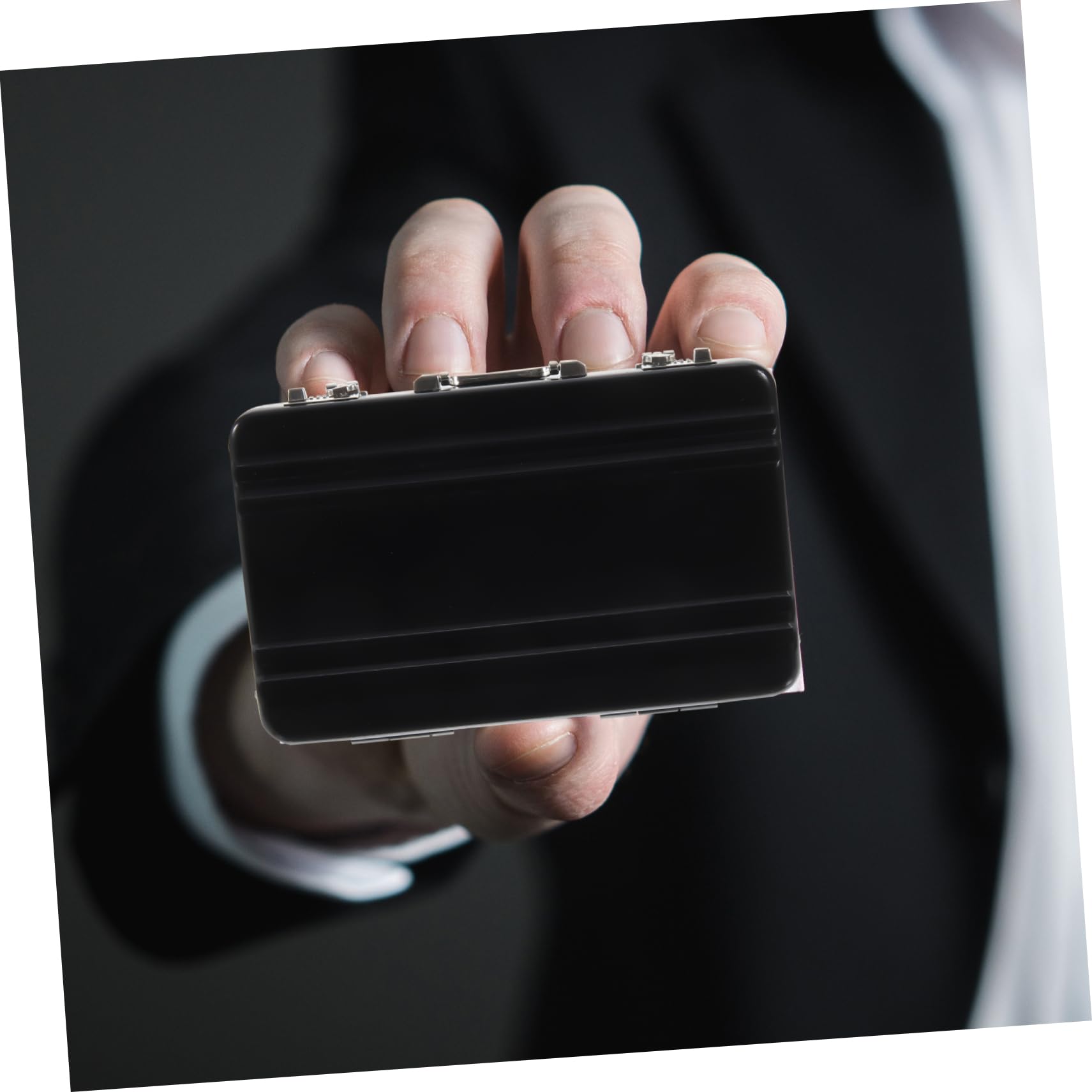 Lurrose 5piezas Caja Organizadora De Tarjetas De Visita De Diseño Compacto y Práctico Almacenamiento Seguro y Duradero Para Tarjetas De Presentación Para Uso Empresarial y Oficina