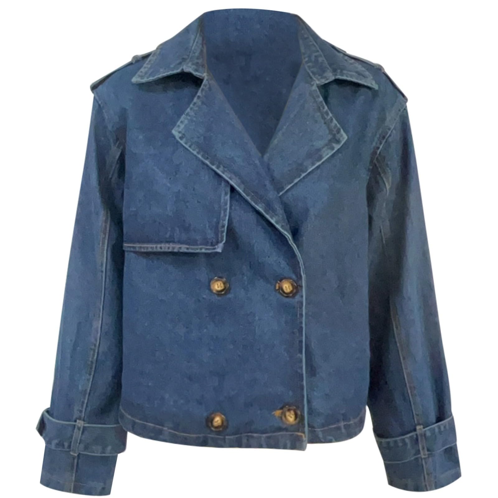 Jeans Jacken Für Damen Jeansjacke Shacket Vintage Übergangsjacke Leicht Alltag Bomberjacke Freizeitjacke Lange Ärmel Denimjacke Oversized Kurz Wascheffekt