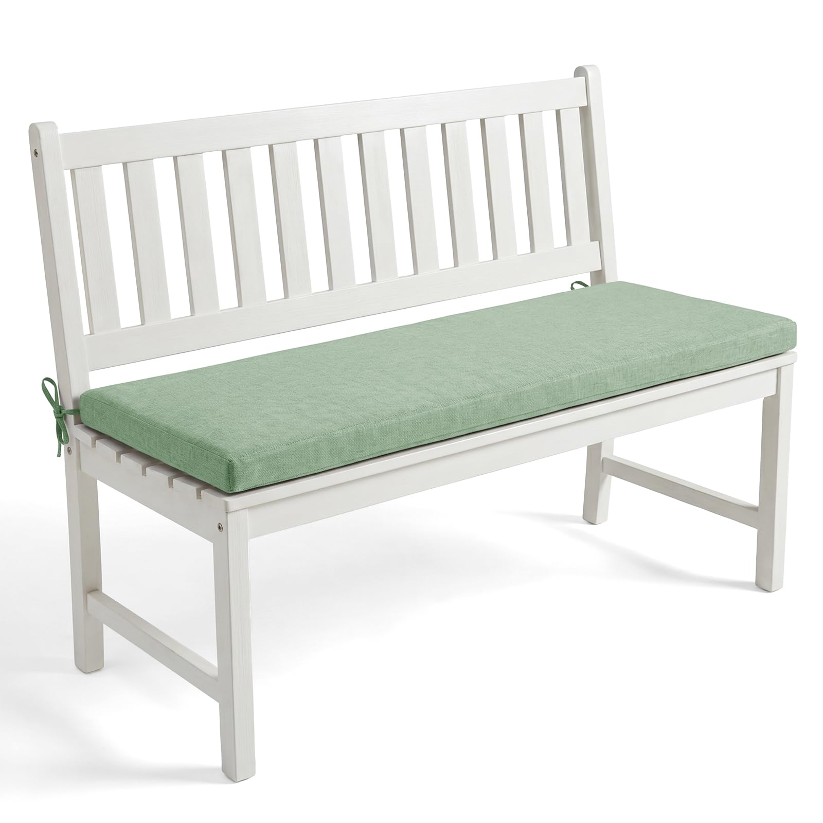 AZMAHT Linen Bench Cushion Indoor/Outdoor, 2/3 Seater High Resilience Memory Foam, Washable Removable Cover, Non-Slip Pad For Window Seat Or Chair,N10,130x45x3cm