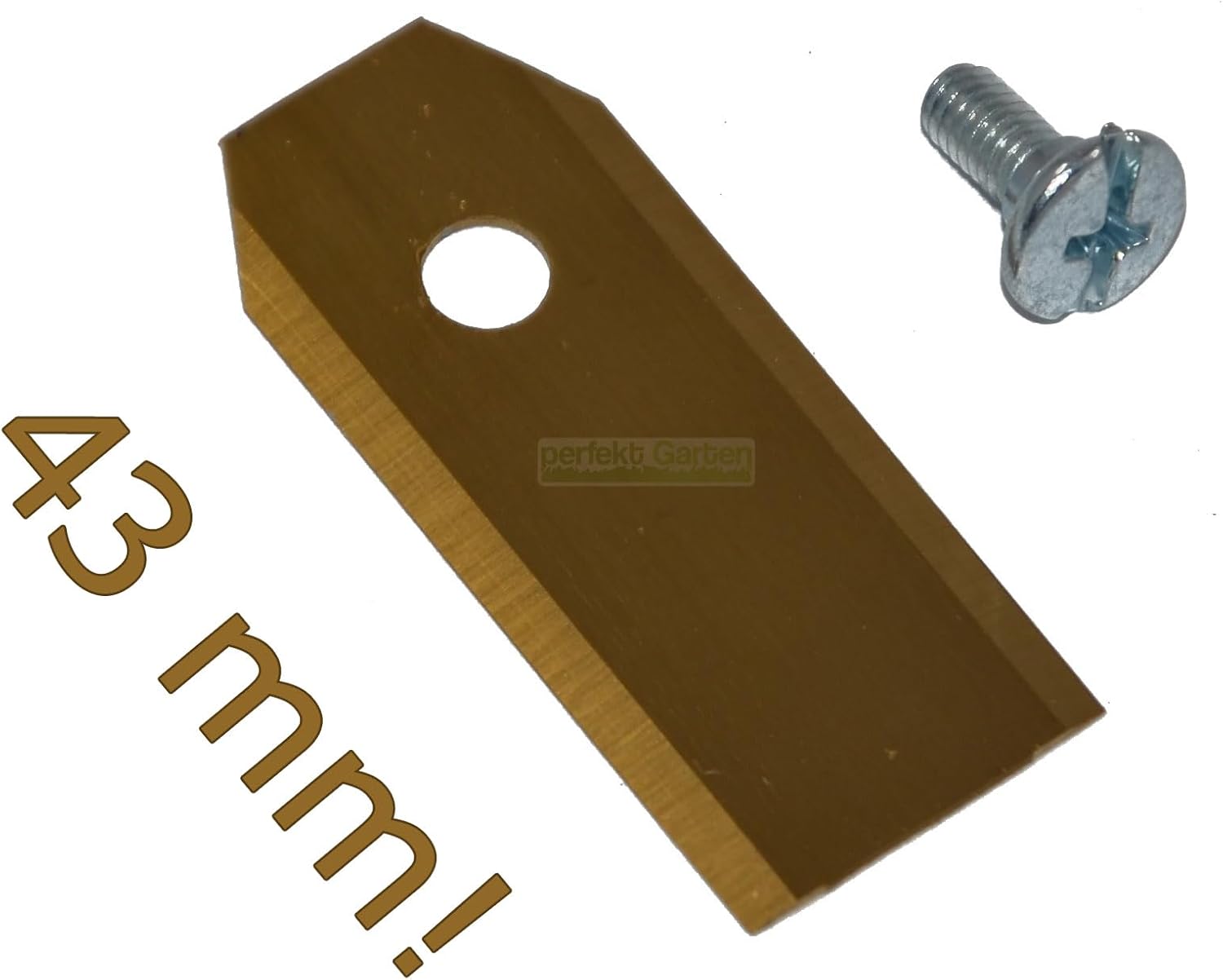 perfektGarten 30 x 4.3 cm titanium blades compatible with McCulloch: ROB R600, R1000 / FLYMO 1200R robotic lawnmower