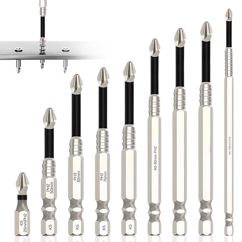 High-Magnetic Screwdriver Drill Bit Set, Strong Magnetic Durability Screwdriver Drill Bit Set, Upgrade Anti-Slip Magnetic Screwdriver Set, 25 50 65 75