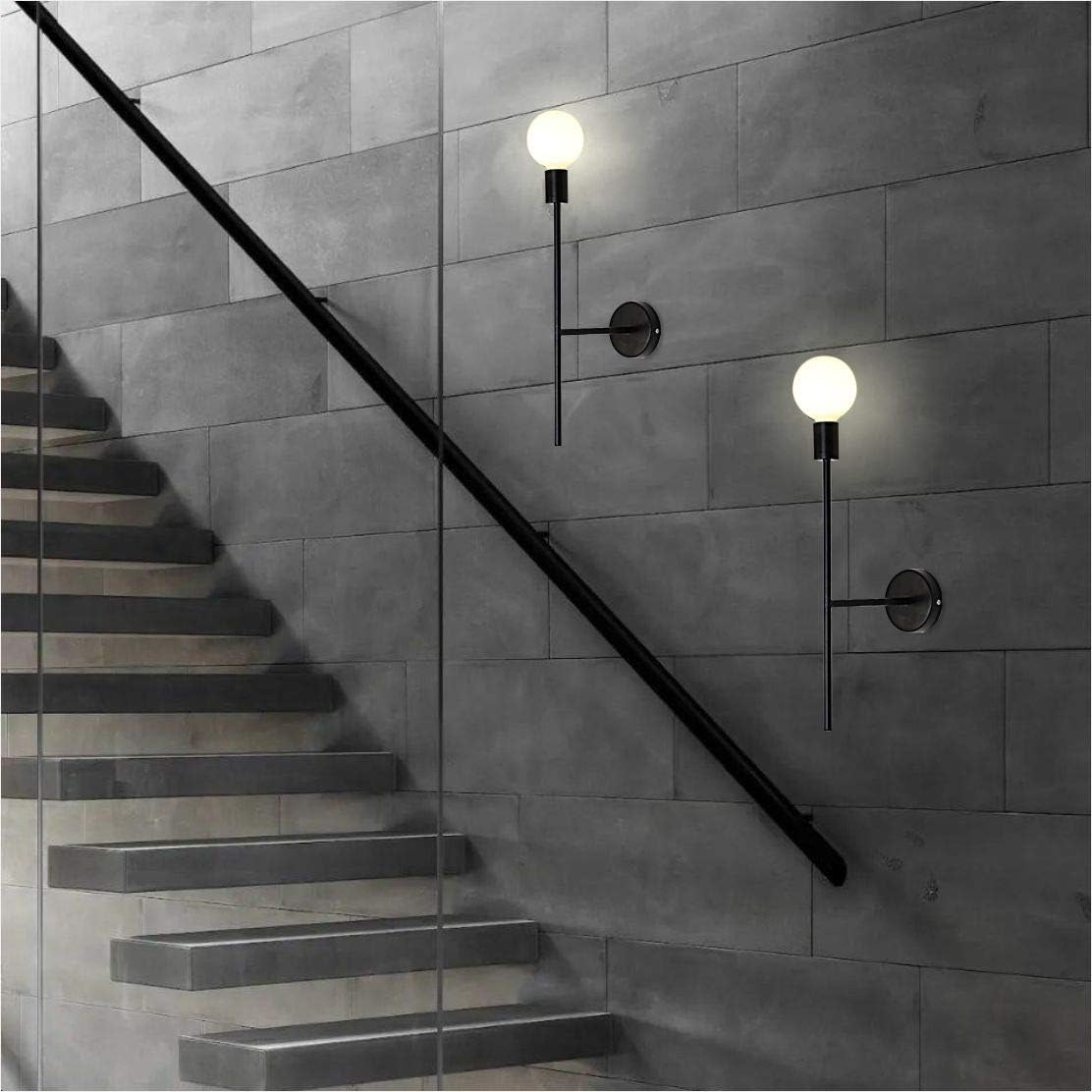 Uр Tо 50% оƒƒ BOKT Modern Wall Sconces 1-Light Wall Mounted Light Industrial Mid Century Bedroom Wall Decor Lighting Lamp Vanity Light Fixture (Black, 2 Pack)