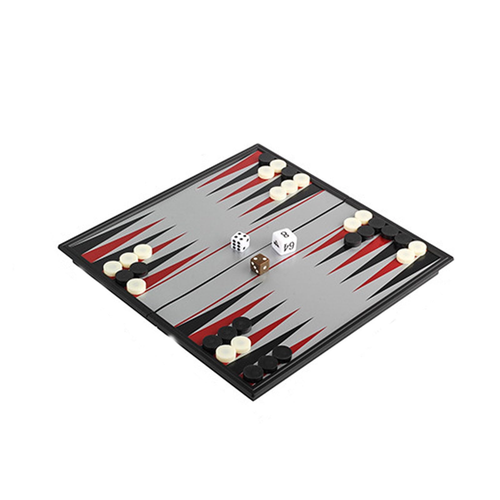 schachspiel Magnetisches Backgammon-Set, faltbares Reisebrettspiel for Erwachsene und Kinder, tragbar for Picknicks im Auto, zu Hause und im Freien(25 * 25 * 2cm)