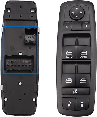 Interruptor de ventana eléctrica del lado del conductor compatible con Dodge Ram 1500 2500 3500 4500 5500 2009-2012 reemplaza para 4602863AD