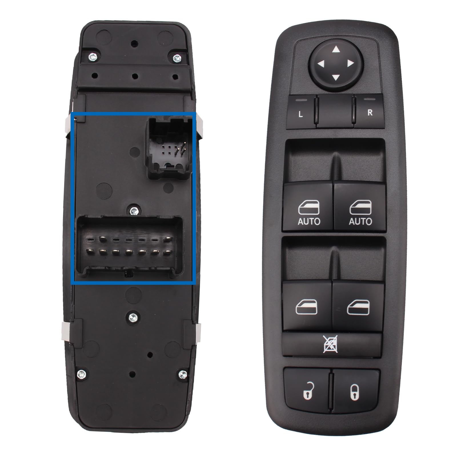 Driver Side Power Window Switch Compatible with 2009-2012 Dodge Ram 1500 2500 3500 4500 5500 Replaces for 4602863AD 4602863AC 4602863AB | 3+9 PINS