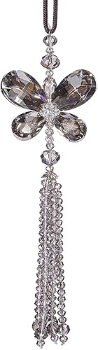 Miniatura 8 de ATMOMO Cristal mariposa coche retrovisor espejo accesorios suerte coche colgante ornamento (blanco)