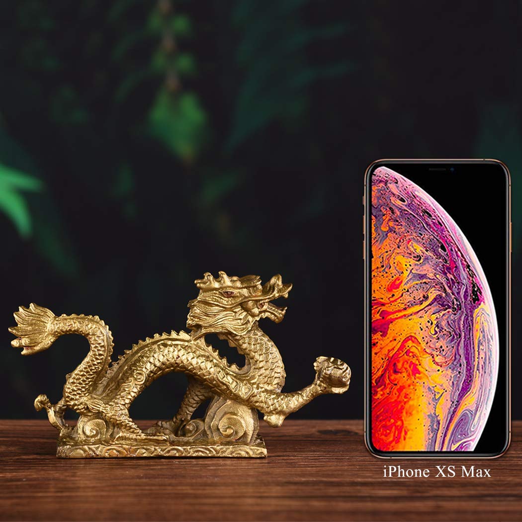 Amazon.co.jp: 真鍮風水 中国王龍 ゴールデン像 5.7インチ (長さ) 幸運