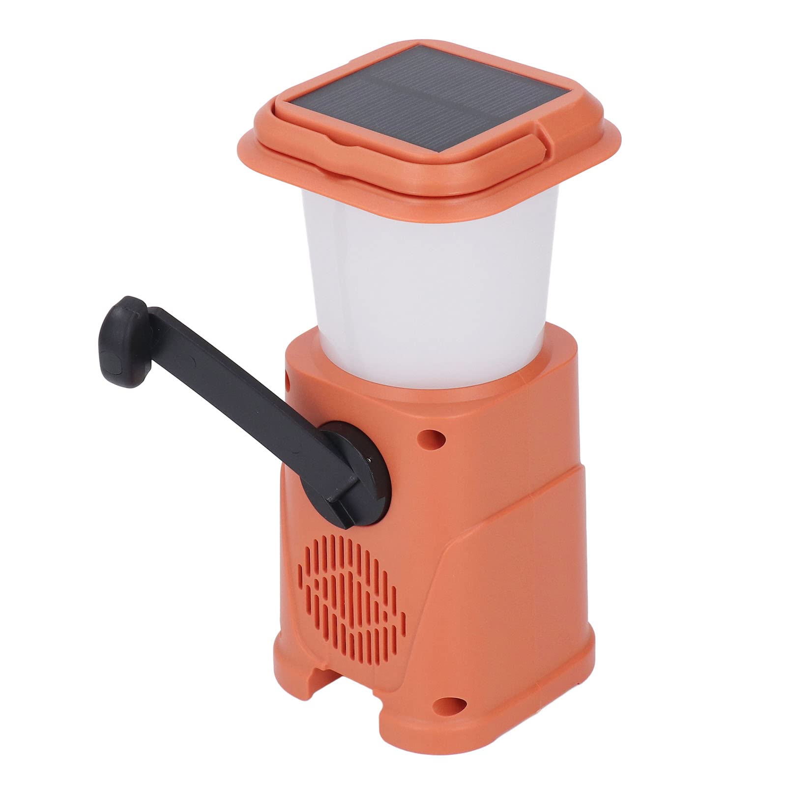 Handkurbel-Solar-Camping-Laterne mit 5000 MAh Power Bank, 2 A Telefon-Lade-Radio-Taschenlampe für das Überleben Im Notfall Im Freien (Orange US-Version 5000 mAh)