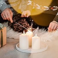 Vista 23 de Unscented 3x4 3x6 3x8 Inch Pink Pillar Candles, 3 Packs Dripless Long Lasting Large Solid Pastel Colored Different Sizes Cylinder Column Candles for