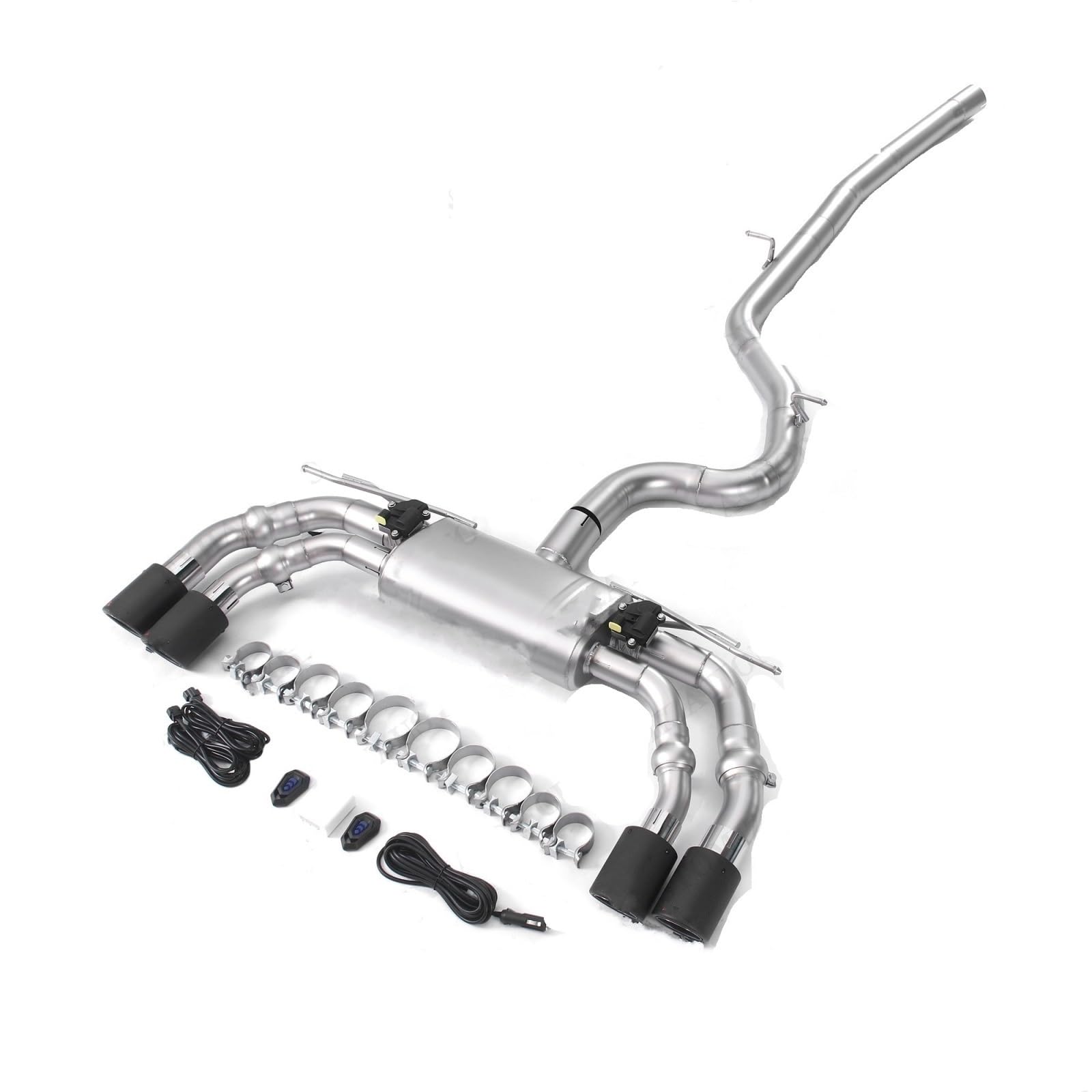 Katalizator katalizator Zestawu sterownika zaworu Pasuje do Audi S3 2.0T końcówki tłumika wysokowydajny układ wydechowy Catback katalizator akcesoria(Stainless steel kit)