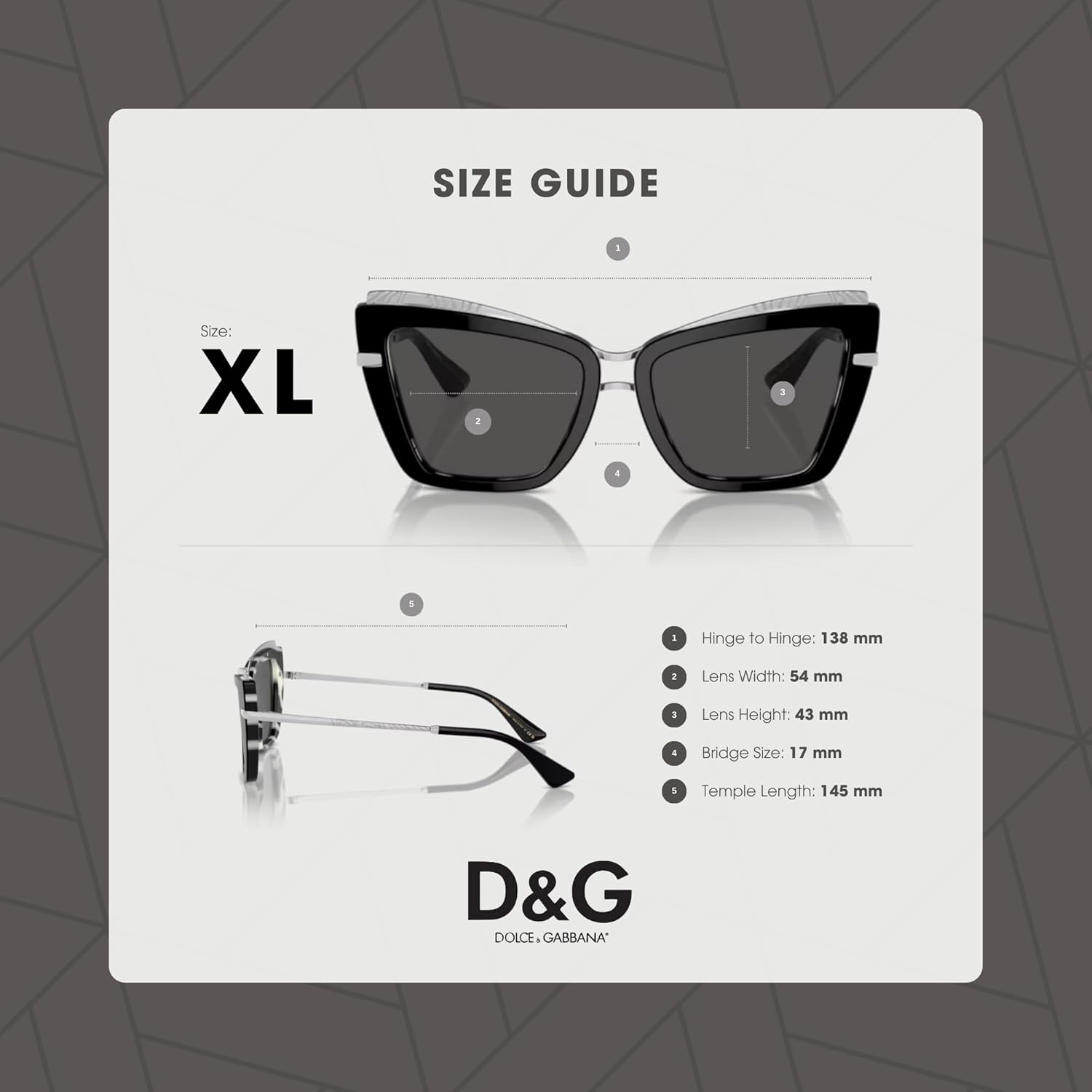 Dolce and Gabbana DG4472 337287 54MM Black on Zebra/Dark Grey Cateye Sunglasses for Women +BUNDLE with ACCESSORY EYEWEAR KIT - Image 4