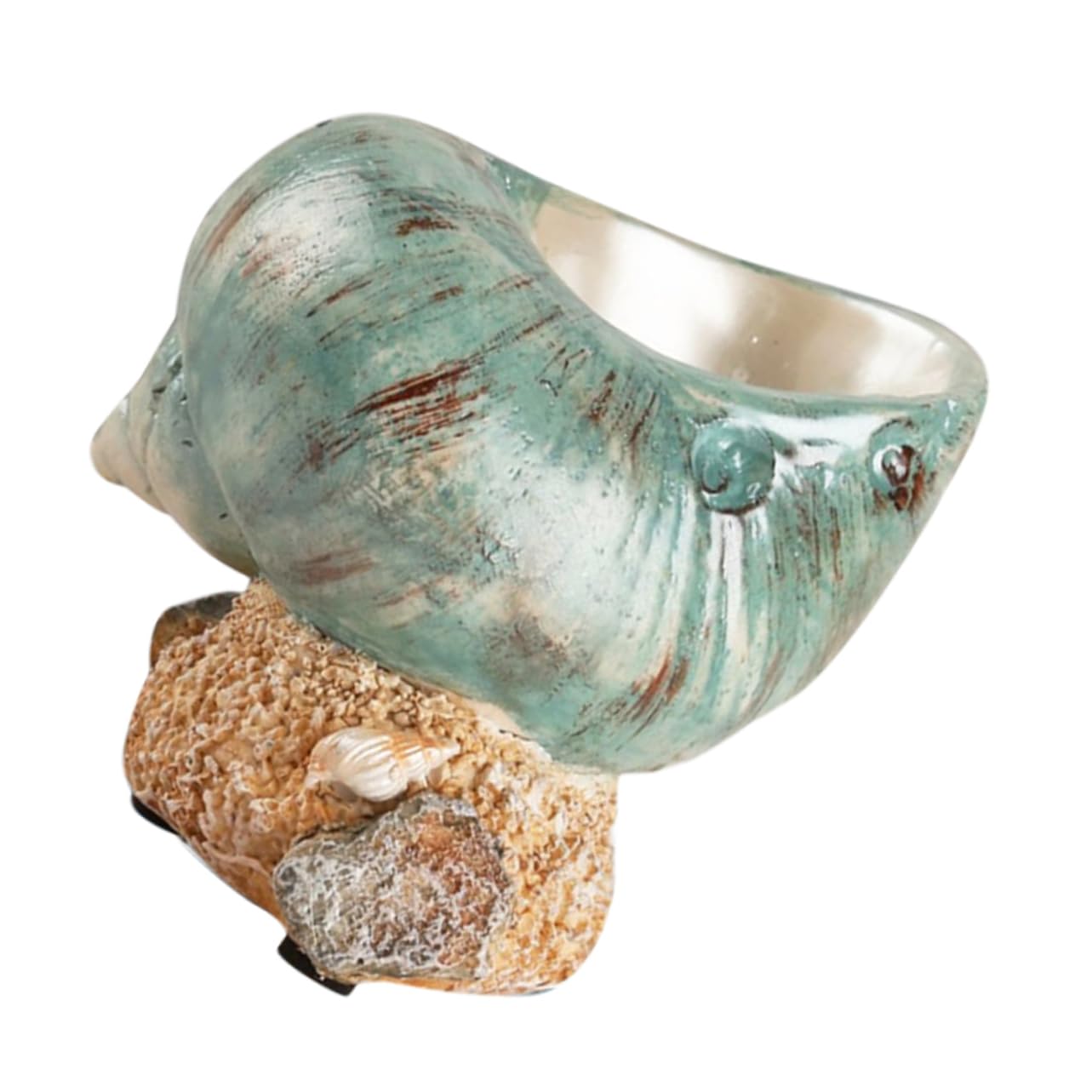 Cabilock Conch Ornaments Marine Table Decoration Ocean Table Ornaments Seashell Home Accent Shell Figurine Hawaiian Shell Oyster Decor Large Conch Seashell Shell Figures Shell Planter Resin