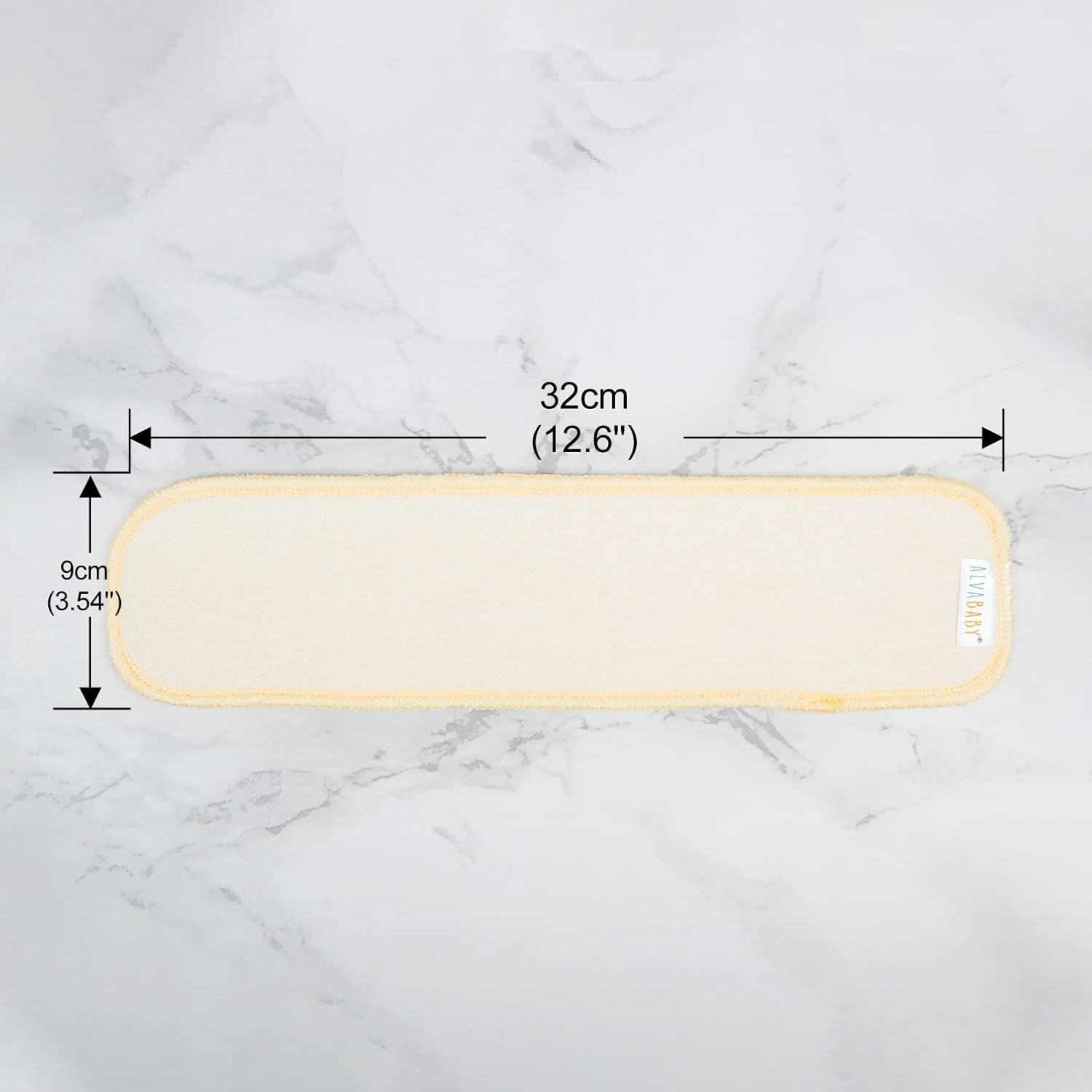 ALVABABY 12PCS Newborn Cloth Diaper Insert,Less Than 12pounds 3 Layers Cloth Diaper Inserts, Super Soft Inserts,Reusable Cloth Diaper Inserts Overnight 12SX - Image 2