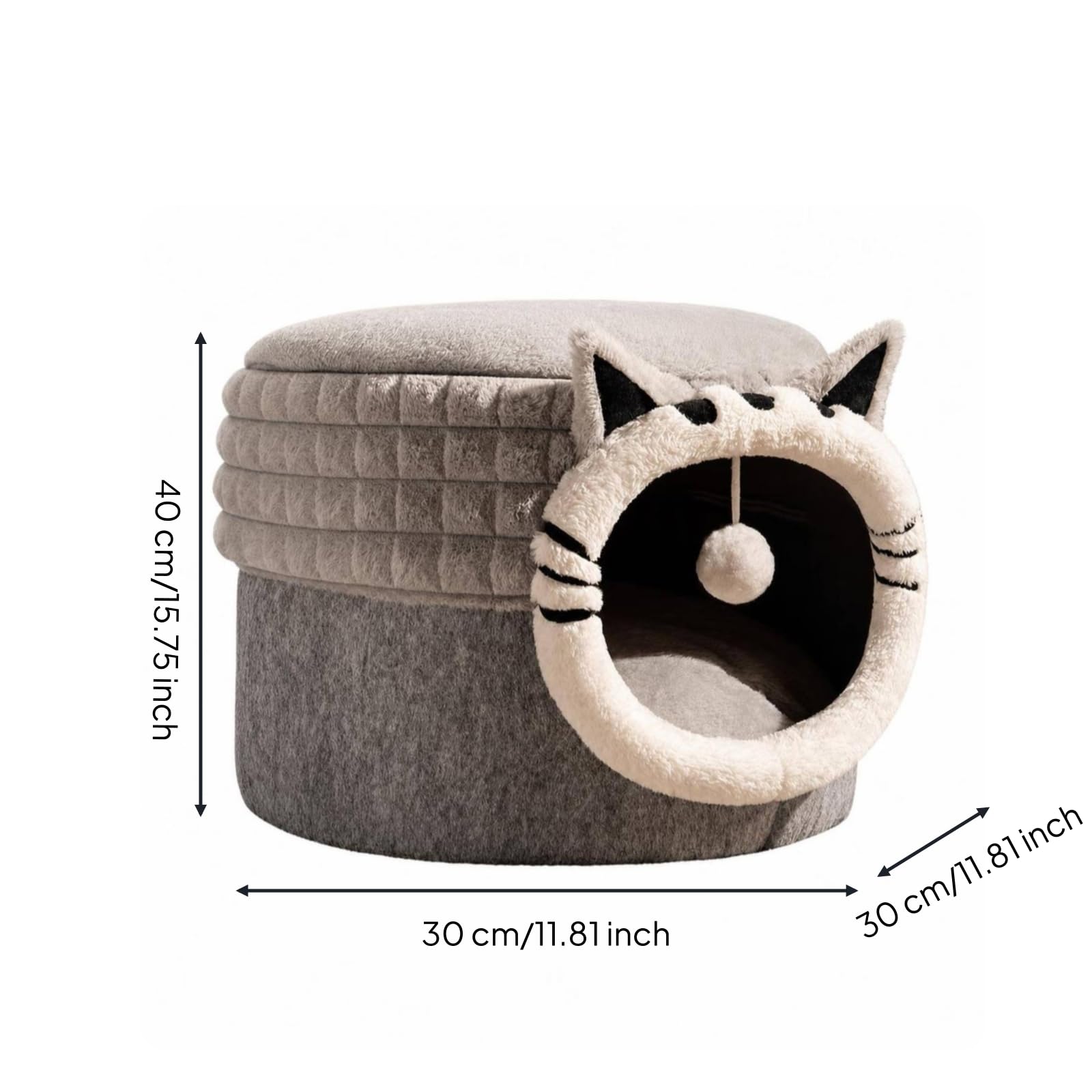 Weich Kuschelbett für Heimtiere, 40 30 30 cm, Style to 1