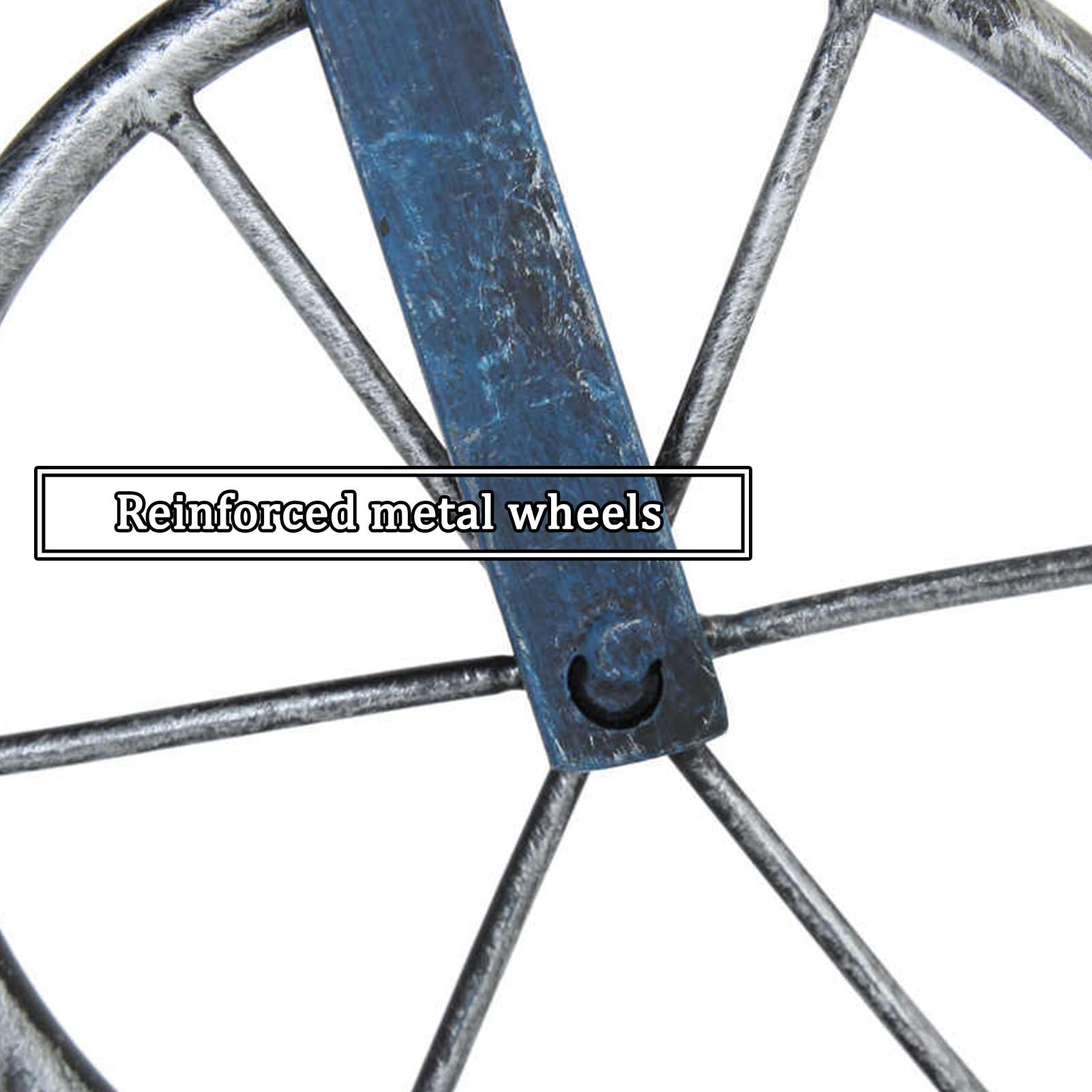 Taczka domowy ogród, Wózek Heavy Duty, metalowa taczka, wózek użytkowy, jednokołowy(Blue)