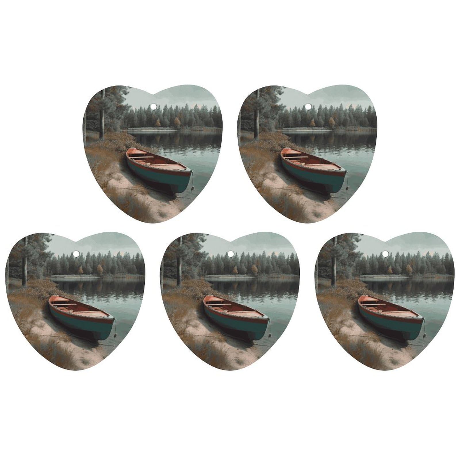 5 Pcs Car Air Fresheners Hanging Air Freshener Boat Moored on Shore Hanging Scented Cards Fragrance Scented Cards for Car Car Aromatherapy Tablets for Car