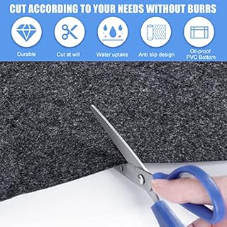 90 * 90 inch Round Inflatable Hot Tub Mat, Outdoor Indoor, Waterproof Slip-Proof Backing, Absorbent Spa Pool Ground Base Flooring Protector for Hot Tub Pool