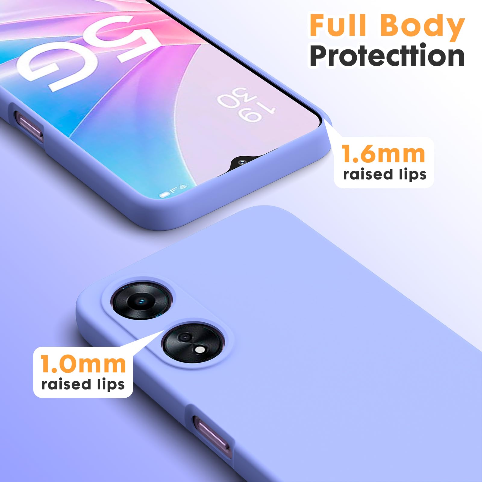 WOBURN Soft TPU Case for OPPO A78 5G Case, Slim Fashion Non-Slip
