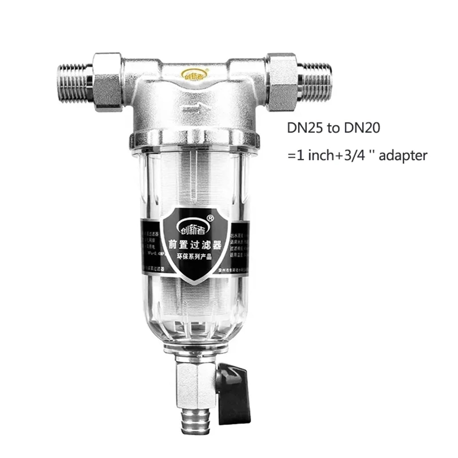 Prefiltro for toda la casa, agua de pozo doméstico, retrolavado subterráneo, filtro de agua Industrial de alto flujo de acero inoxidable 304(DN25 to 20)