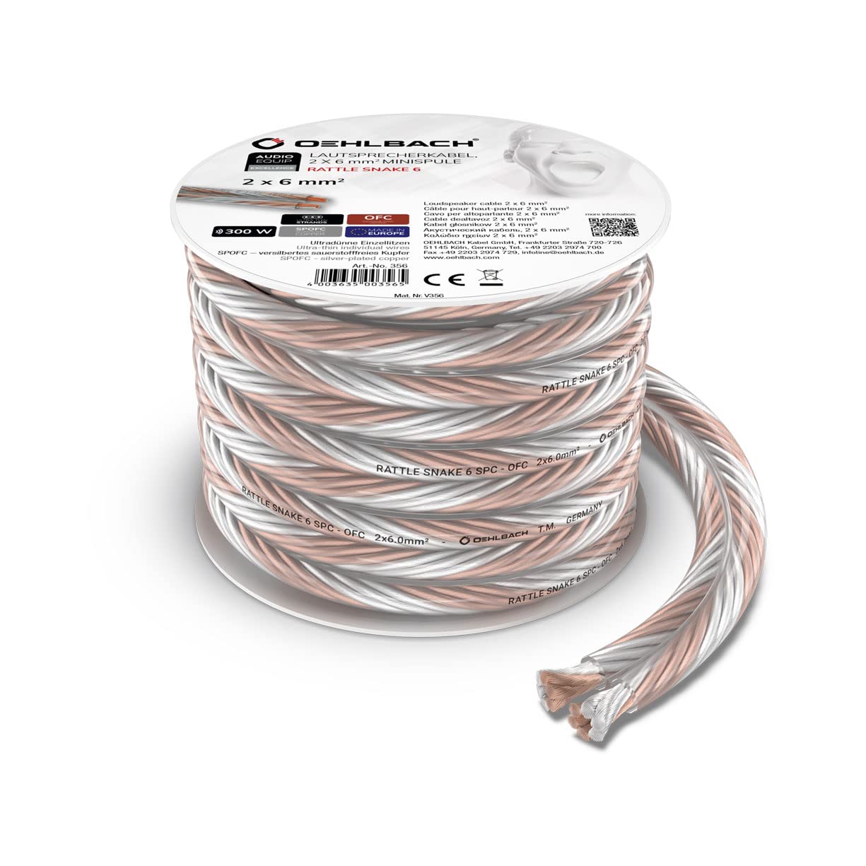 Cavo Hifi Qualità Cavo Altoparlanti SKW 2x2mm² OFC - 10 Metri - Foto 4