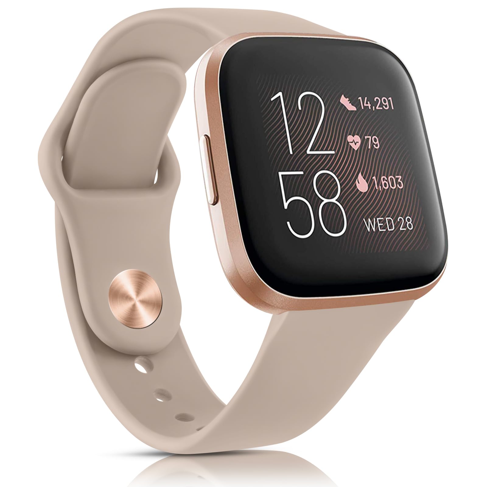 Vancle Silicone Bands Compatible with fitbit versa 2 watch bands women men, Soft Breathable Sport Replacement Wristbands for Fitbit Versa 2 / Fitbit Versa/Versa Lite/Versa SE-image-4