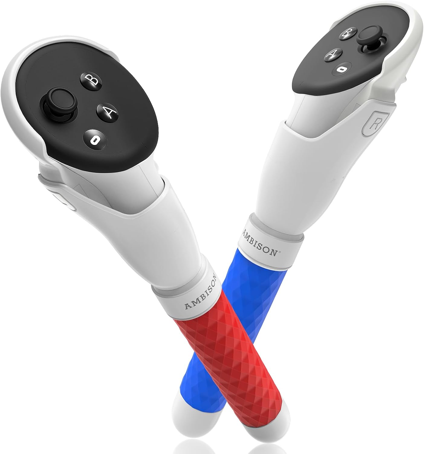 Ambison Handle Attachments for Meta Quest 3S/3 Controller Accessories, VR Game Gorilla Tag Long Arms Sticks,Beat Saber Handles Extension Grips Compatible with Meta/Oculus Quest 3/3S(Blue&Red) Ambison Handle Attachments for Meta Quest 3S/3 Controller Accessories, VR Game Gorilla Tag Long Arms Sticks,Beat Saber Handles Extension Grips Compatible with Meta/Oculus Quest 3/3S(Blue&Red)