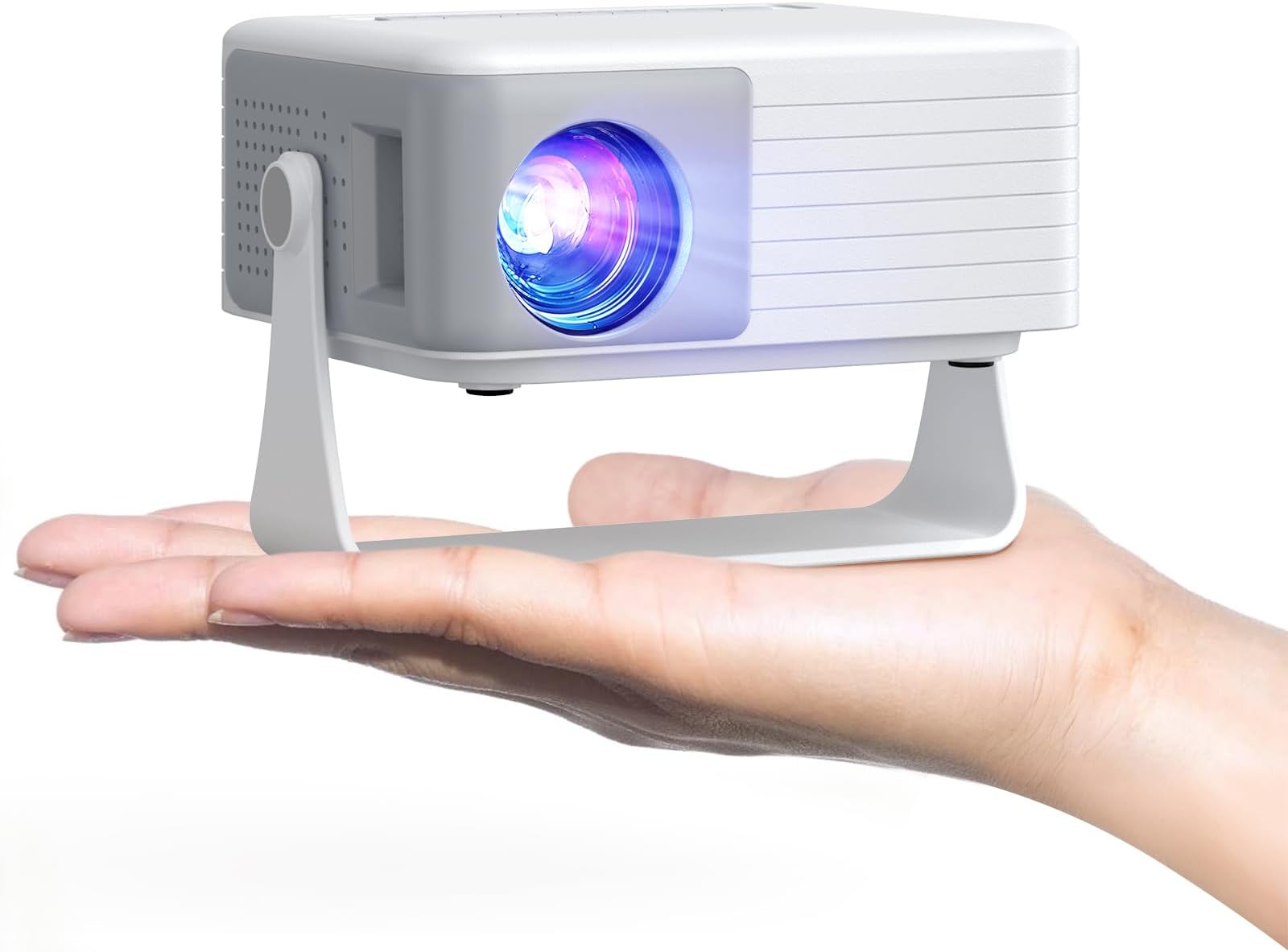 AKIYO Mini Projector, Portable Video Projector O1, USB, Outdoor,White
