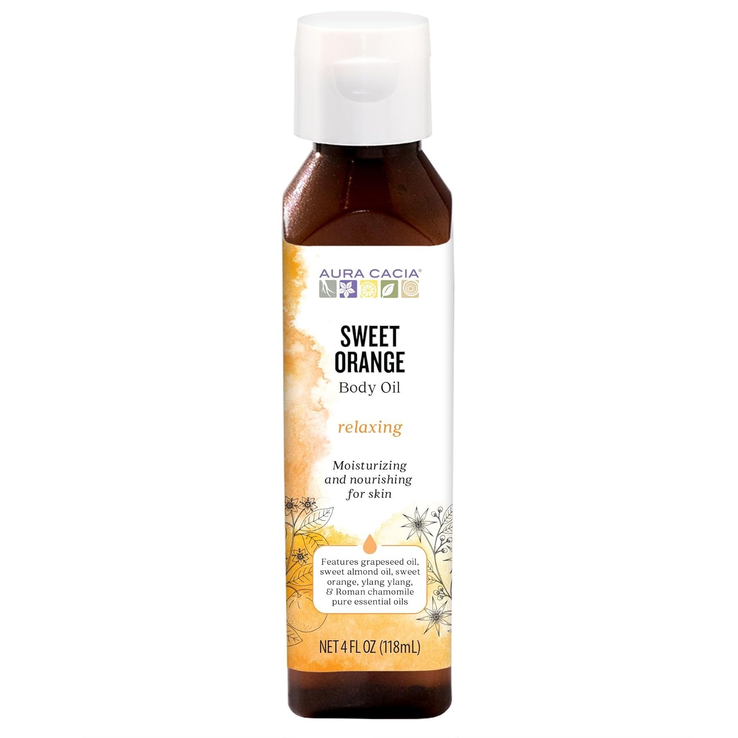 Aura Cacia Sweet Orange Body Oil 4 fl. oz.