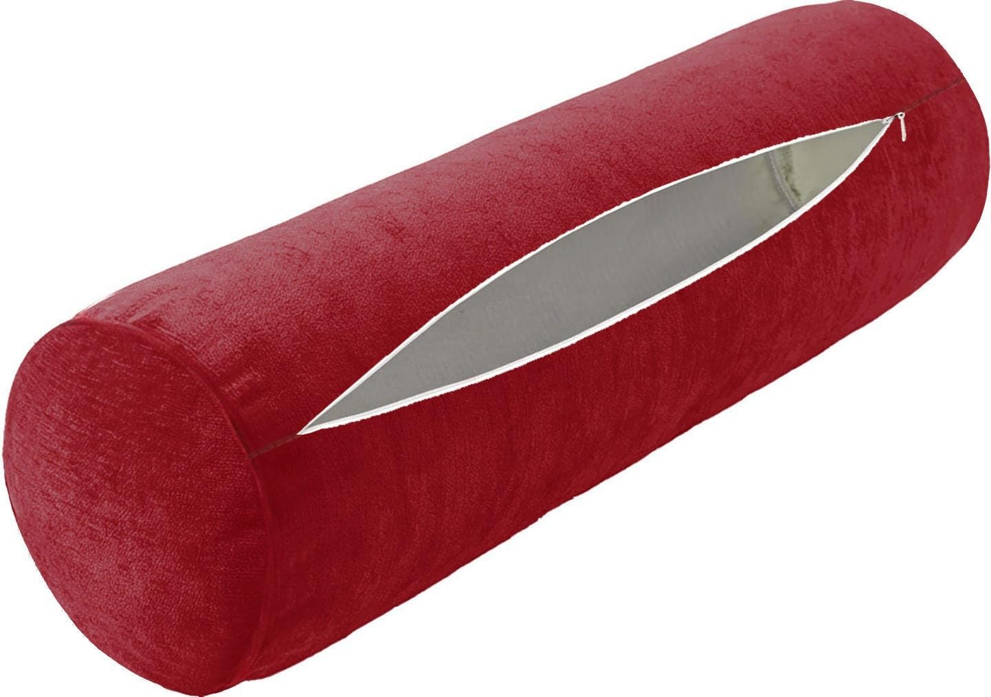 Neck Roll Pillow Case Cover Only - Cervical Pillowcovers with Zipper Cylinder Soft Bolster Pillowcases for Cylindrical Cushion(16,2pcs:40x15cm/16x6")