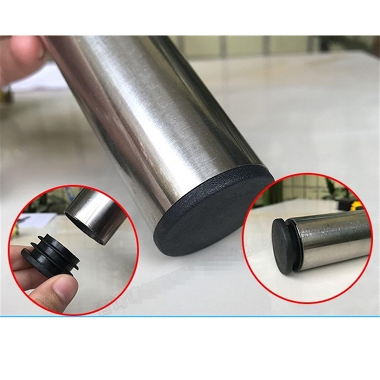 Rohr Rohr Einsätze Stecker Bung Einsatz Stopper for Stuhl Bein Rohr Tapon Tubo Redondo Schwarz Runde Kunststoff Stanzen End Kappe(8pcs,100mm)