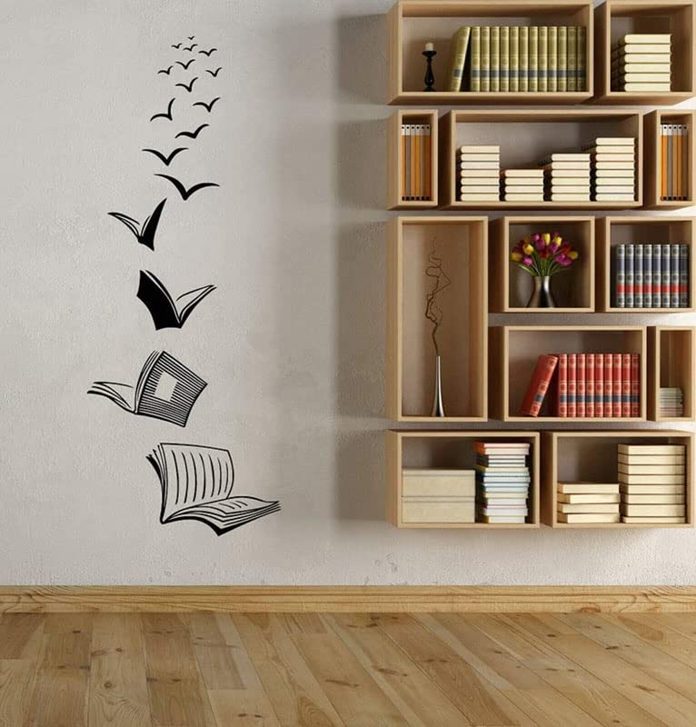 Open Book Wall DecalLibrary School Classroom Wall Art StickerStudy Room Bookshop Decoration