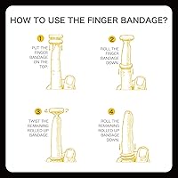 Vista 7 de Dimora Dedales/Protectores de Dedos, Paquete de 60 (Tamaño Mediano) Protectores de Dedos, Vendajes Transpirables para Cuidado de Heridas, Mangas