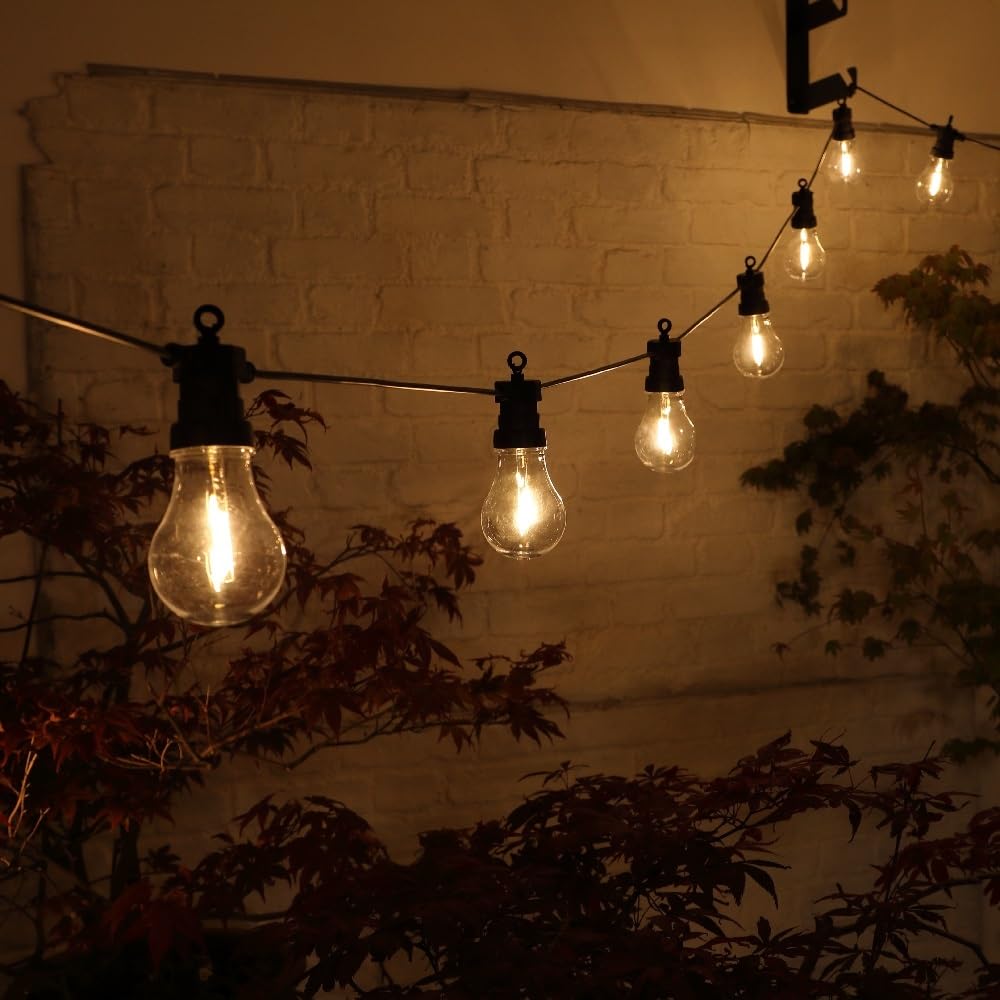 Noma Connectable Bulb Festoon Garden Lights, 10 Warm White LED's, 6.8 m, 6.8 meters - Image 2