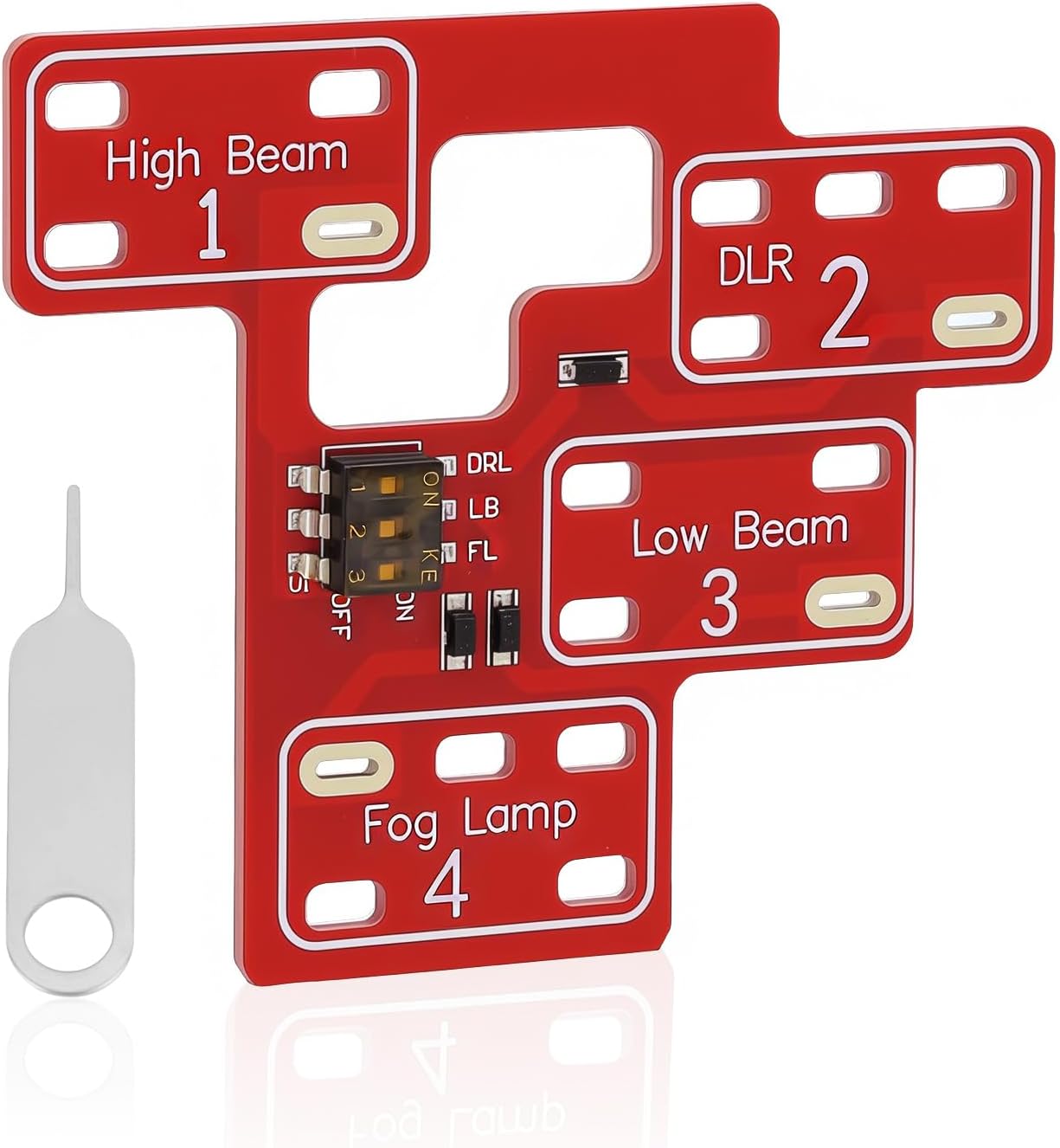 （Red）Lights Module 6 High Mod ＆ 8 high Mod, Compatible with 2003-2007 Chevy Silverado GMC Sierra 1500/2500/3500 Classic, Customizable lights mod for GM Low Beams High Beams & DRL